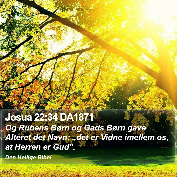 Josua 22:34 DA1871 Bible Study