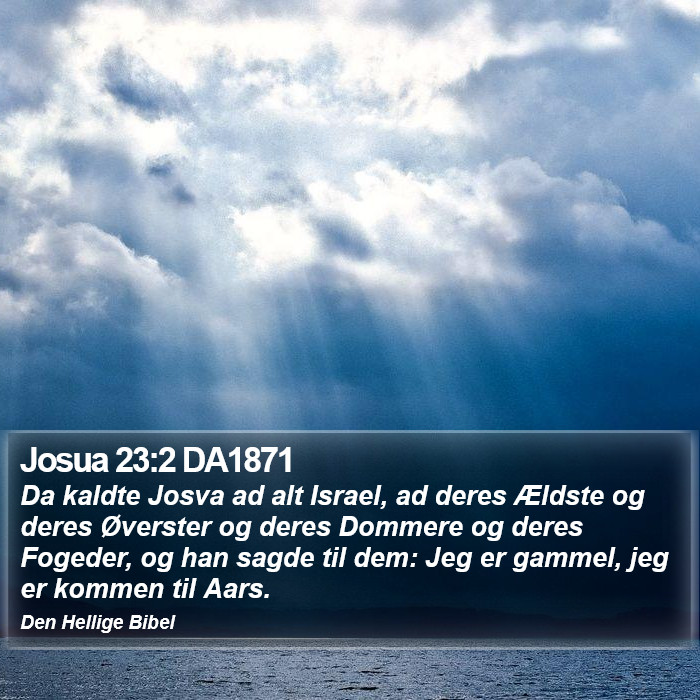 Josua 23:2 DA1871 Bible Study