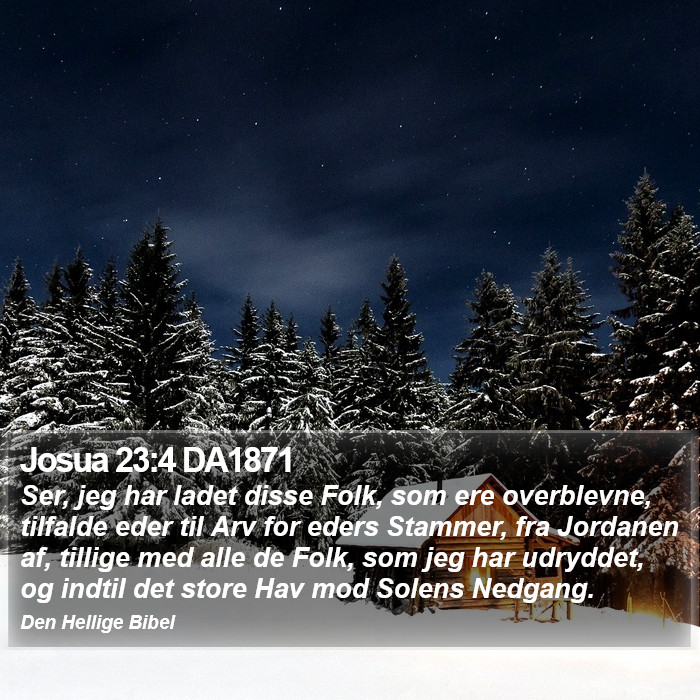 Josua 23:4 DA1871 Bible Study