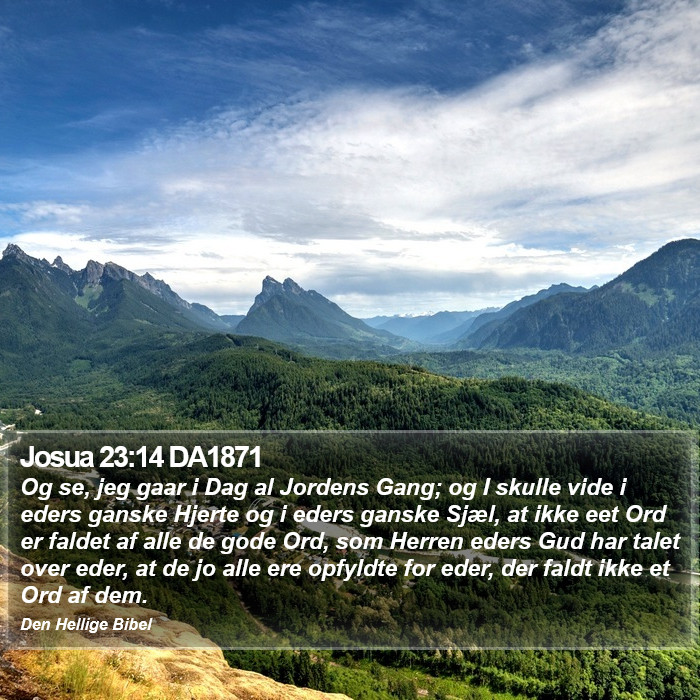 Josua 23:14 DA1871 Bible Study