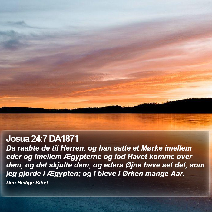 Josua 24:7 DA1871 Bible Study