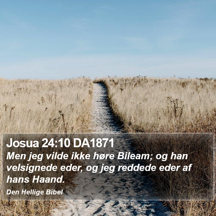 Josua 24:10 DA1871 Bible Study