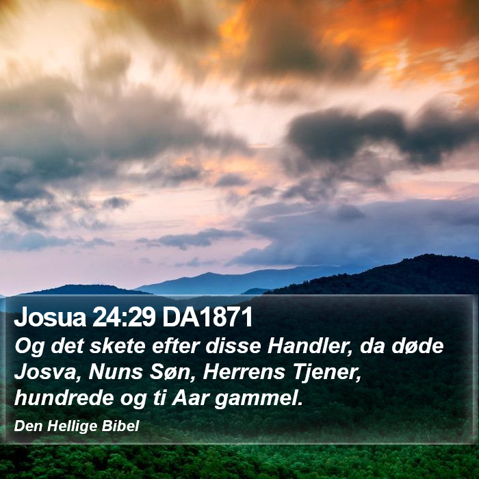 Josua 24:29 DA1871 Bible Study