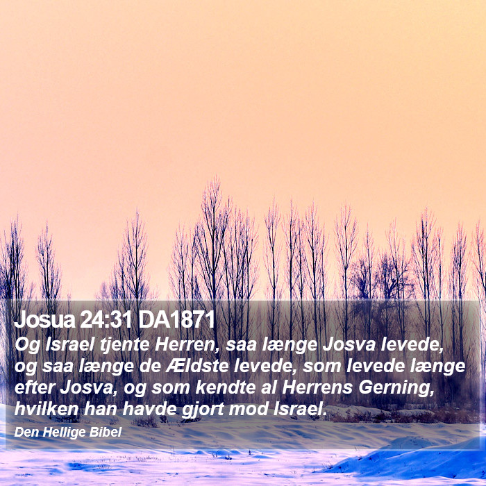 Josua 24:31 DA1871 Bible Study