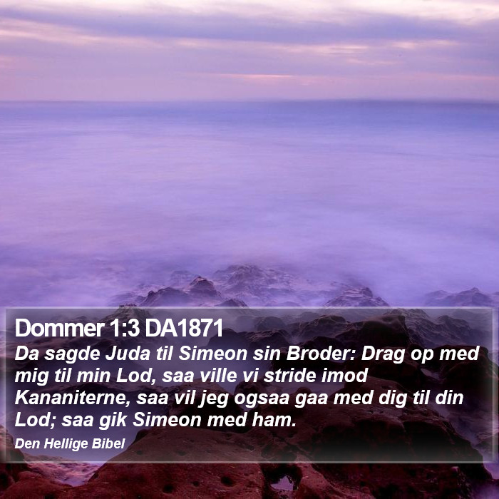 Dommer 1:3 DA1871 Bible Study