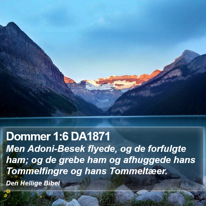 Dommer 1:6 DA1871 Bible Study