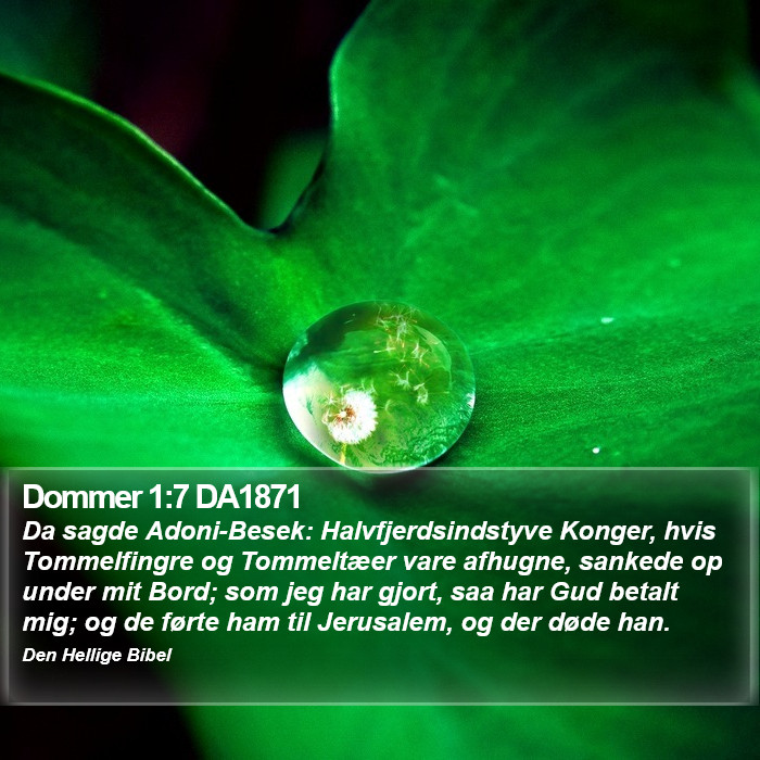 Dommer 1:7 DA1871 Bible Study