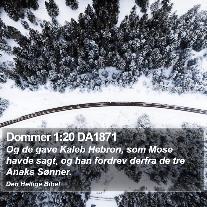 Dommer 1:20 DA1871 Bible Study