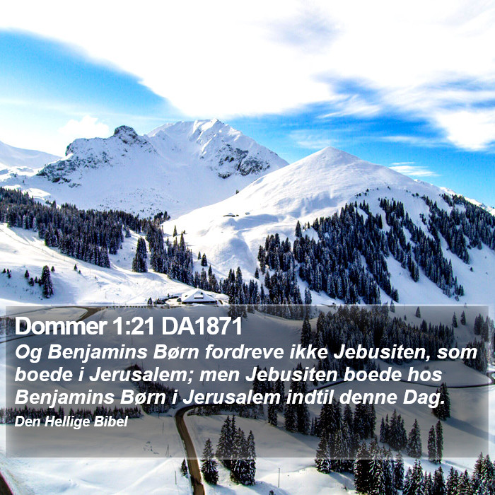 Dommer 1:21 DA1871 Bible Study