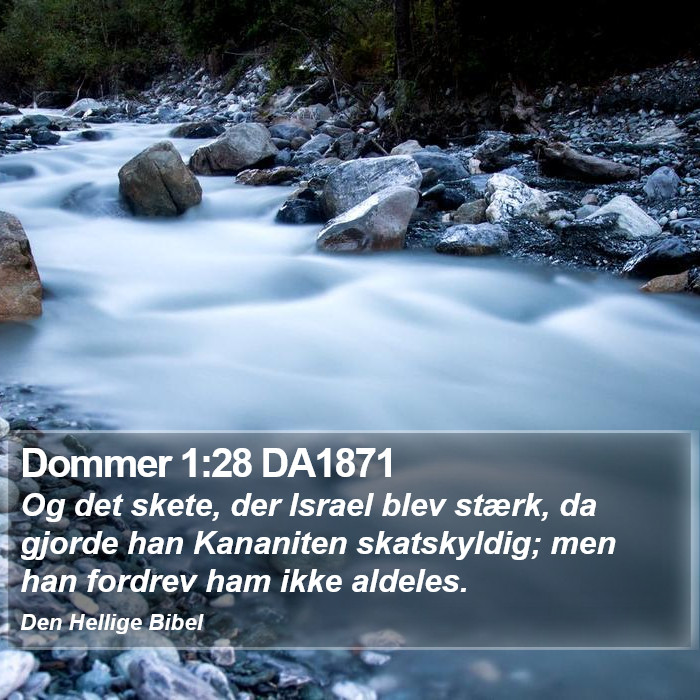 Dommer 1:28 DA1871 Bible Study