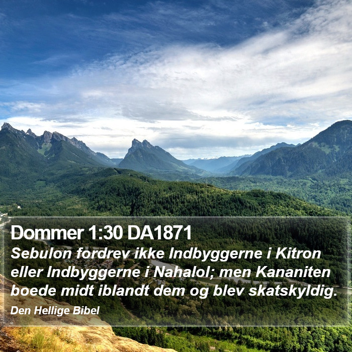 Dommer 1:30 DA1871 Bible Study