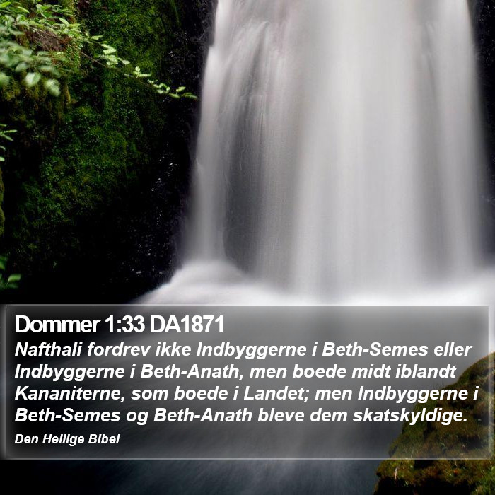 Dommer 1:33 DA1871 Bible Study