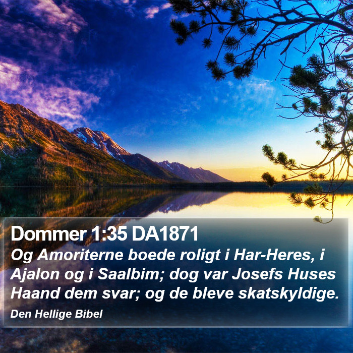 Dommer 1:35 DA1871 Bible Study