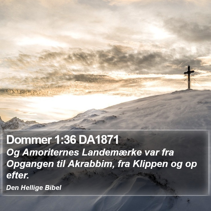 Dommer 1:36 DA1871 Bible Study