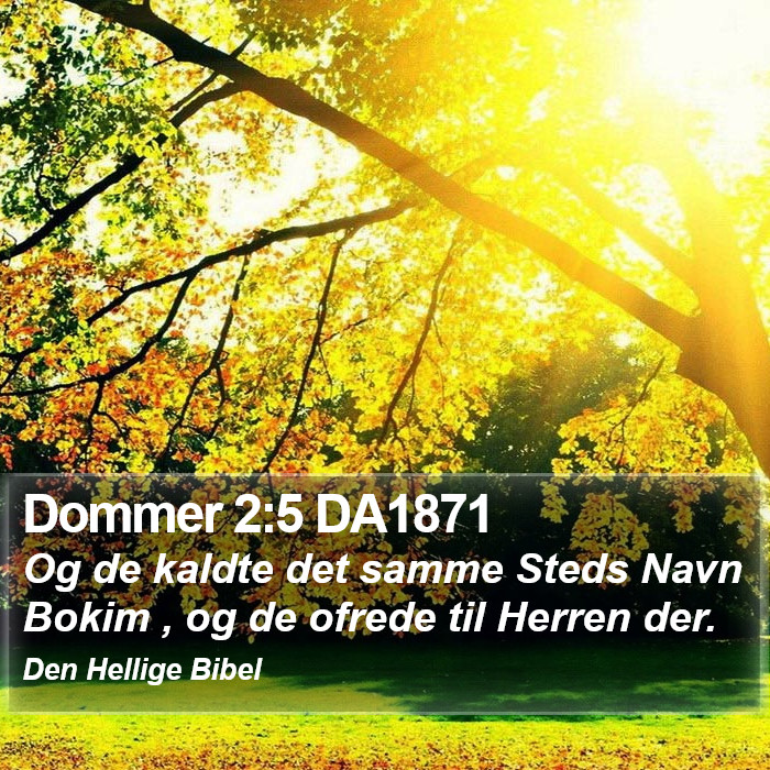 Dommer 2:5 DA1871 Bible Study