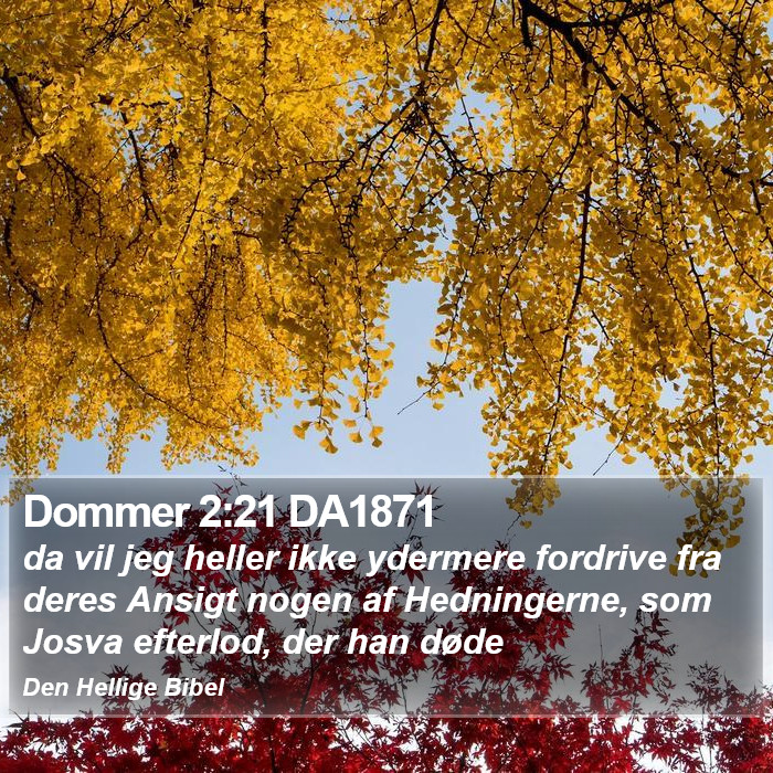 Dommer 2:21 DA1871 Bible Study