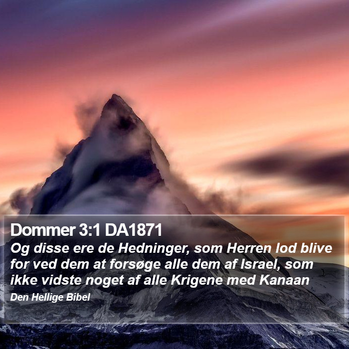 Dommer 3:1 DA1871 Bible Study