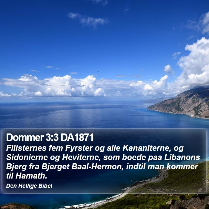 Dommer 3:3 DA1871 Bible Study