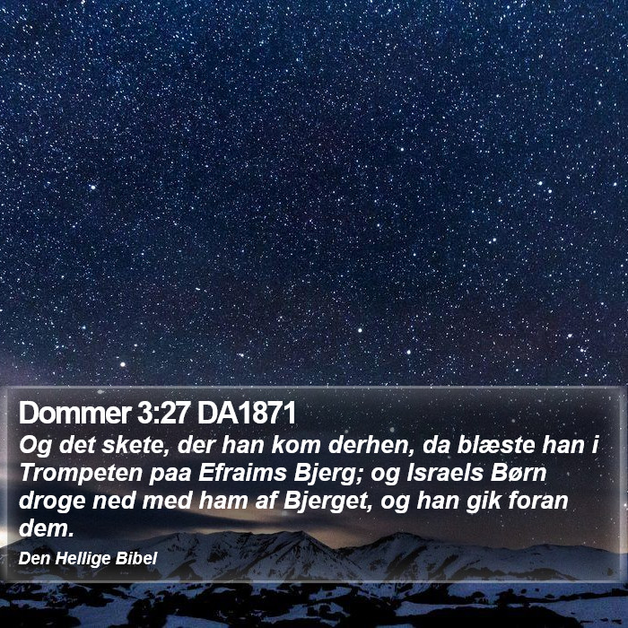 Dommer 3:27 DA1871 Bible Study