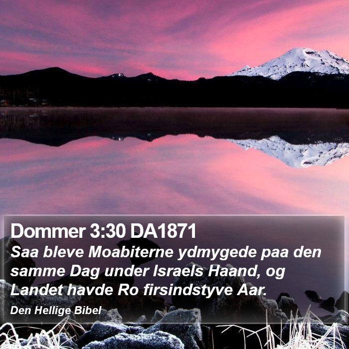 Dommer 3:30 DA1871 Bible Study