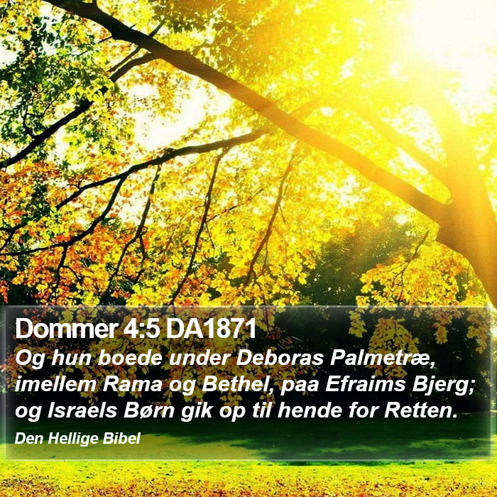 Dommer 4:5 DA1871 Bible Study