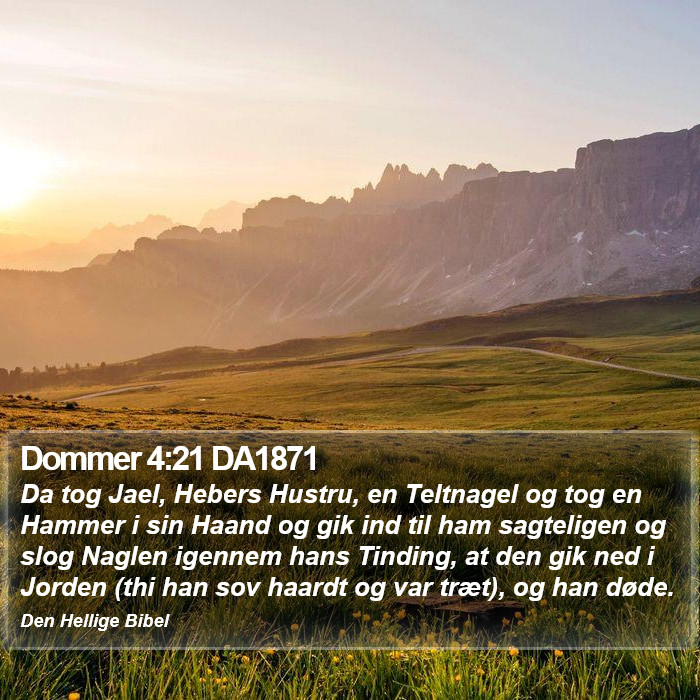 Dommer 4:21 DA1871 Bible Study