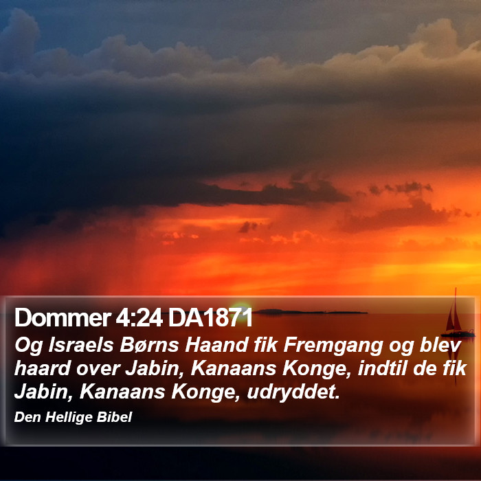 Dommer 4:24 DA1871 Bible Study