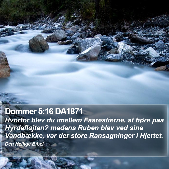 Dommer 5:16 DA1871 Bible Study