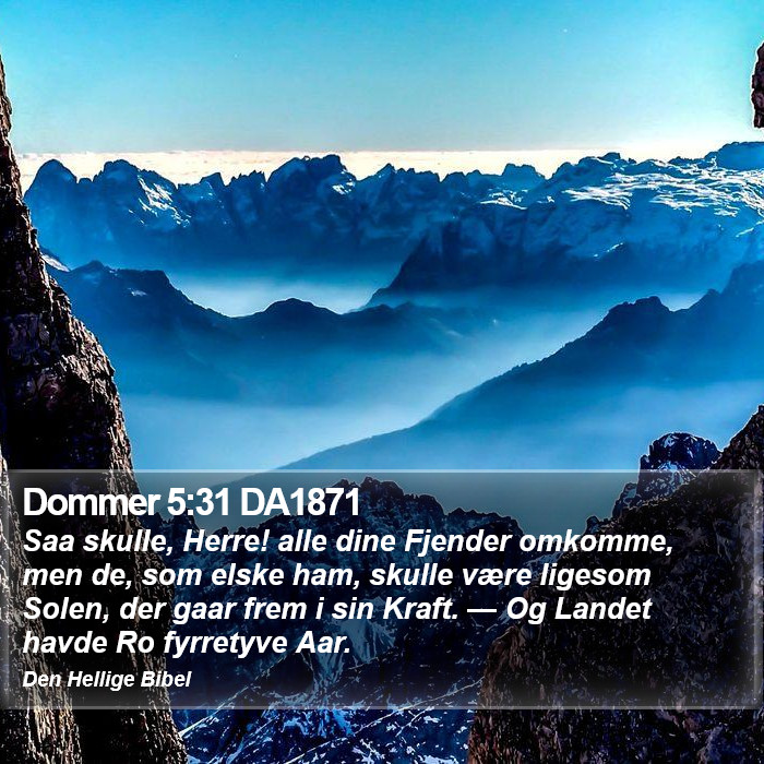 Dommer 5:31 DA1871 Bible Study