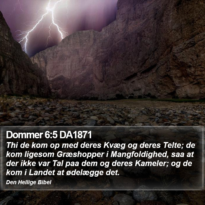 Dommer 6:5 DA1871 Bible Study