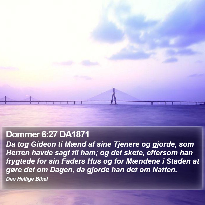 Dommer 6:27 DA1871 Bible Study