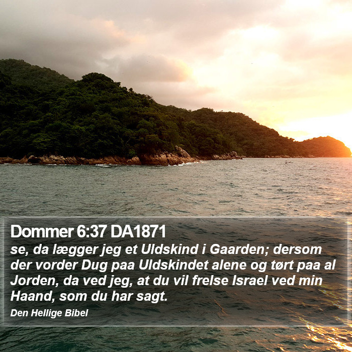 Dommer 6:37 DA1871 Bible Study