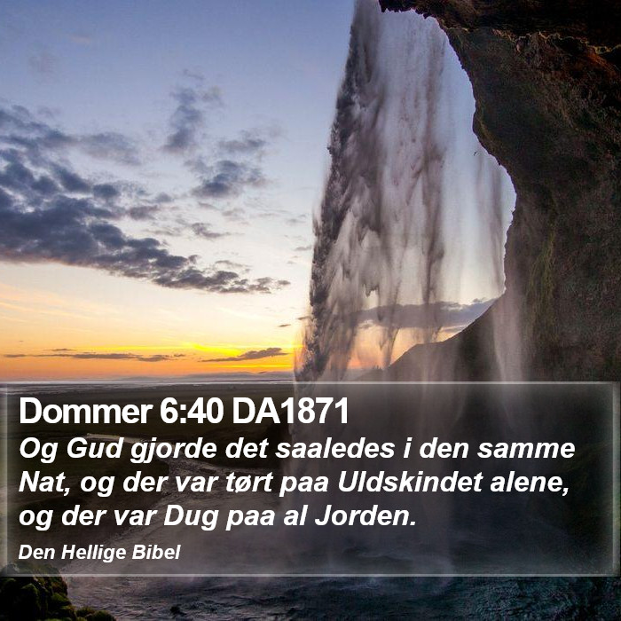 Dommer 6:40 DA1871 Bible Study