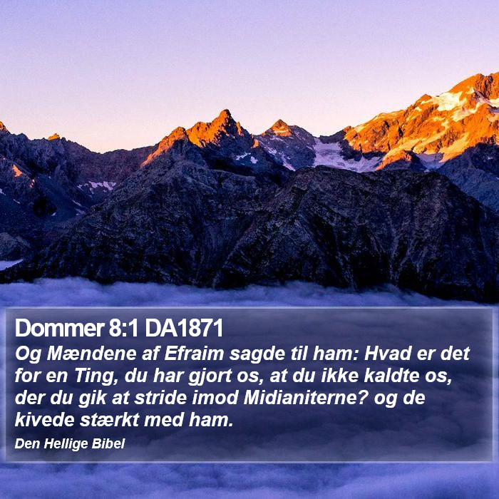 Dommer 8:1 DA1871 Bible Study