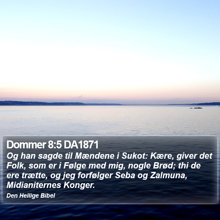 Dommer 8:5 DA1871 Bible Study