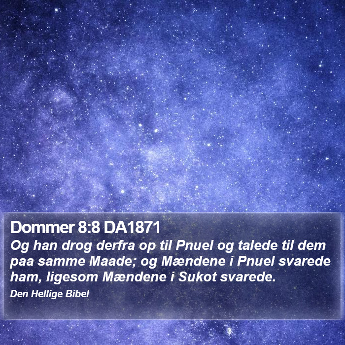 Dommer 8:8 DA1871 Bible Study