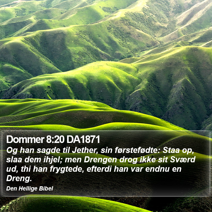 Dommer 8:20 DA1871 Bible Study