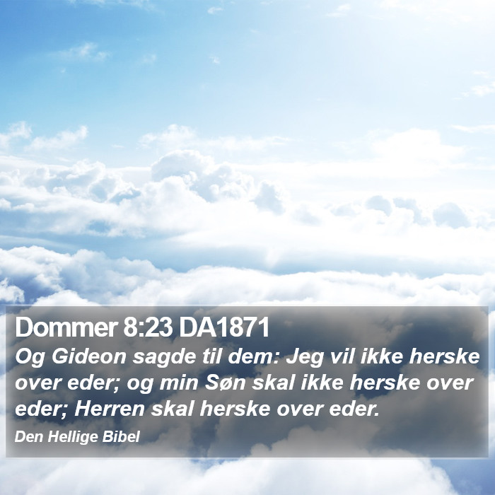 Dommer 8:23 DA1871 Bible Study