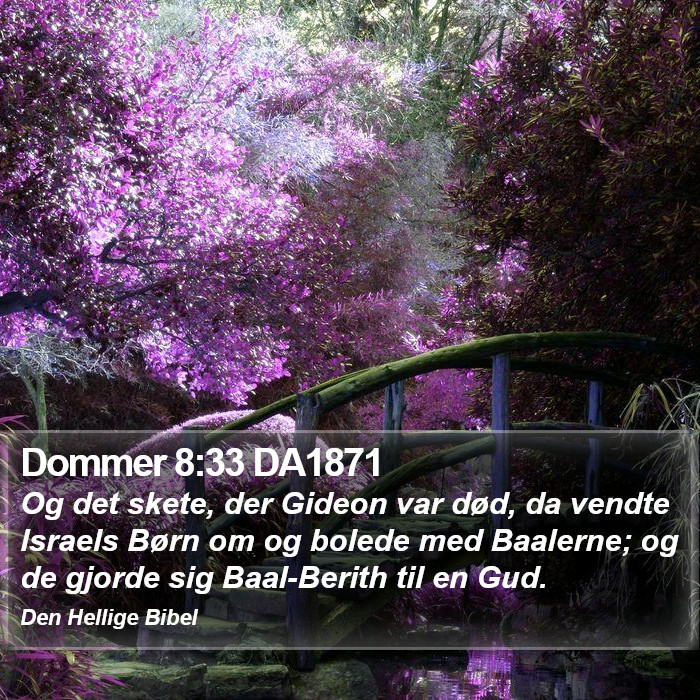 Dommer 8:33 DA1871 Bible Study