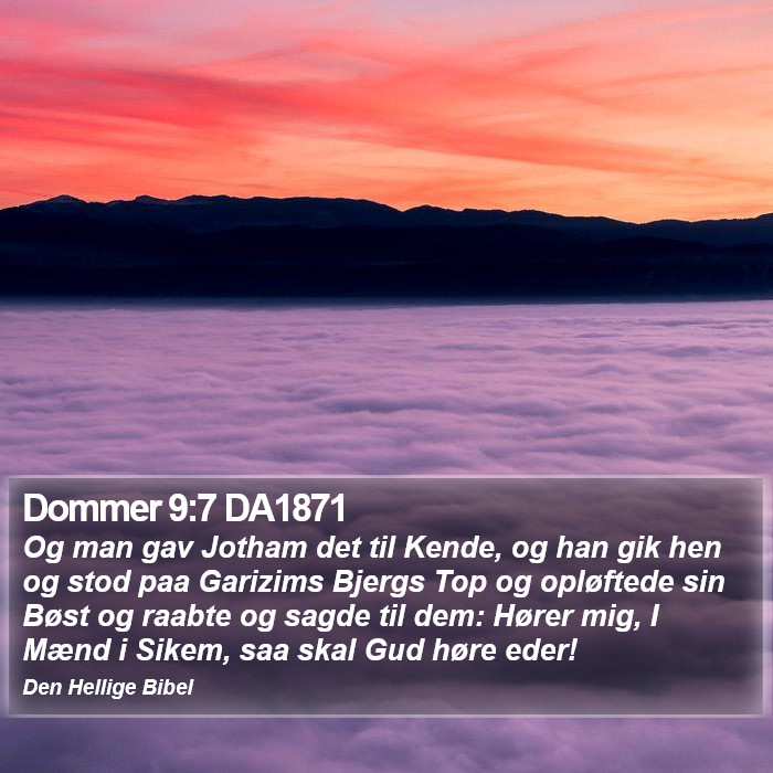 Dommer 9:7 DA1871 Bible Study