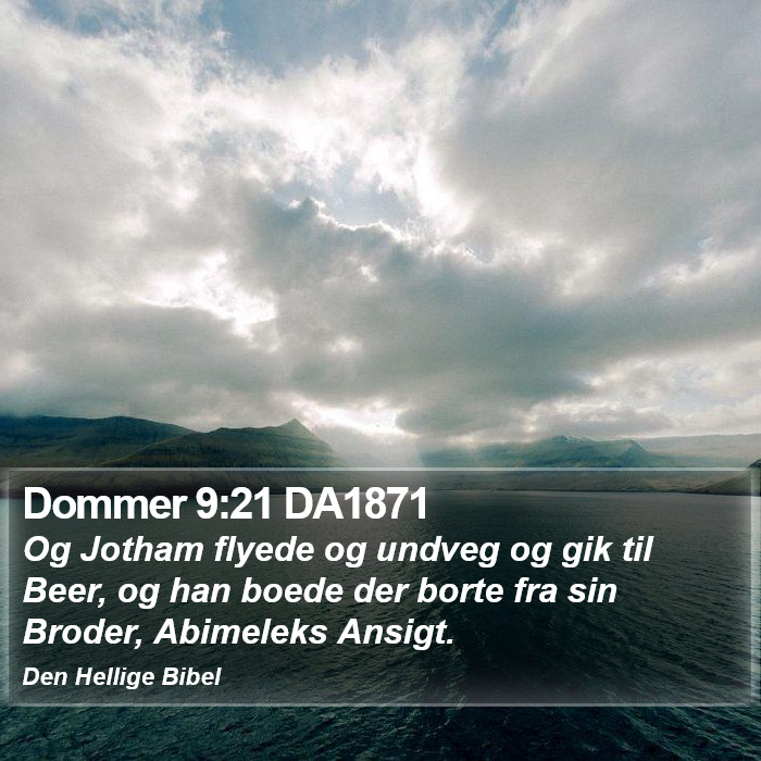 Dommer 9:21 DA1871 Bible Study