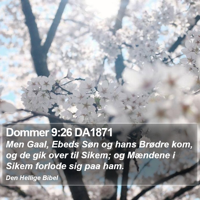 Dommer 9:26 DA1871 Bible Study