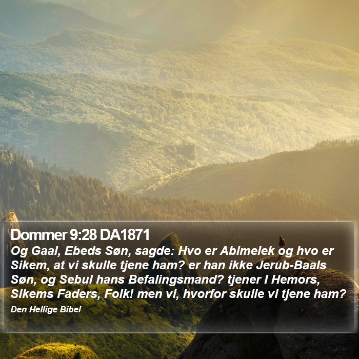 Dommer 9:28 DA1871 Bible Study