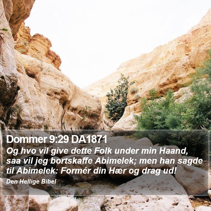 Dommer 9:29 DA1871 Bible Study