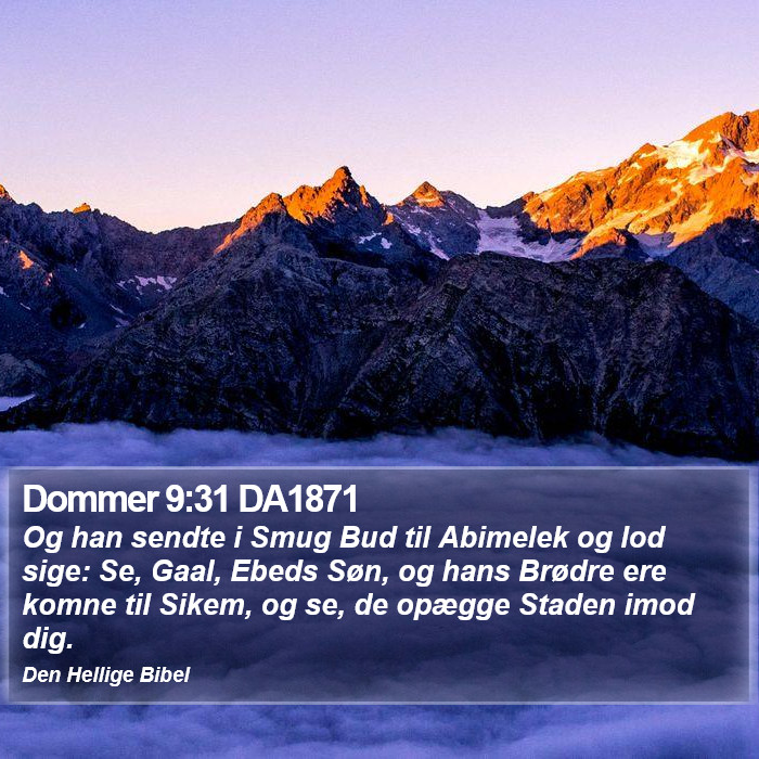 Dommer 9:31 DA1871 Bible Study