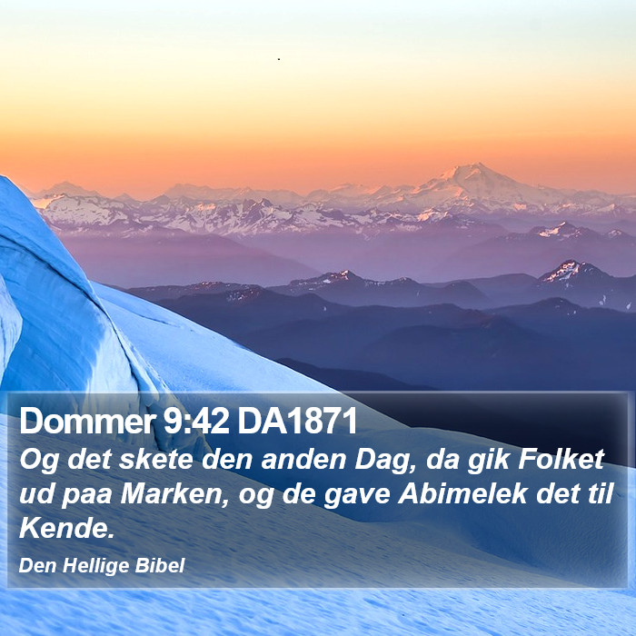 Dommer 9:42 DA1871 Bible Study