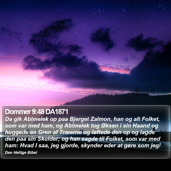 Dommer 9:48 DA1871 Bible Study