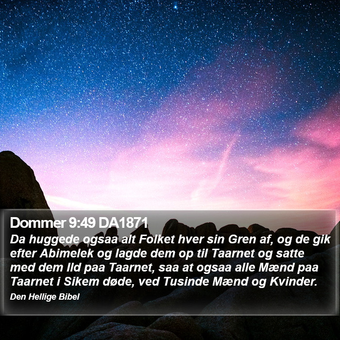 Dommer 9:49 DA1871 Bible Study