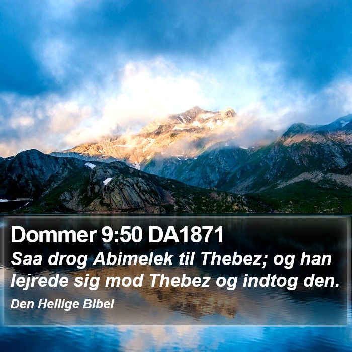 Dommer 9:50 DA1871 Bible Study