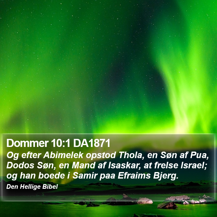 Dommer 10:1 DA1871 Bible Study